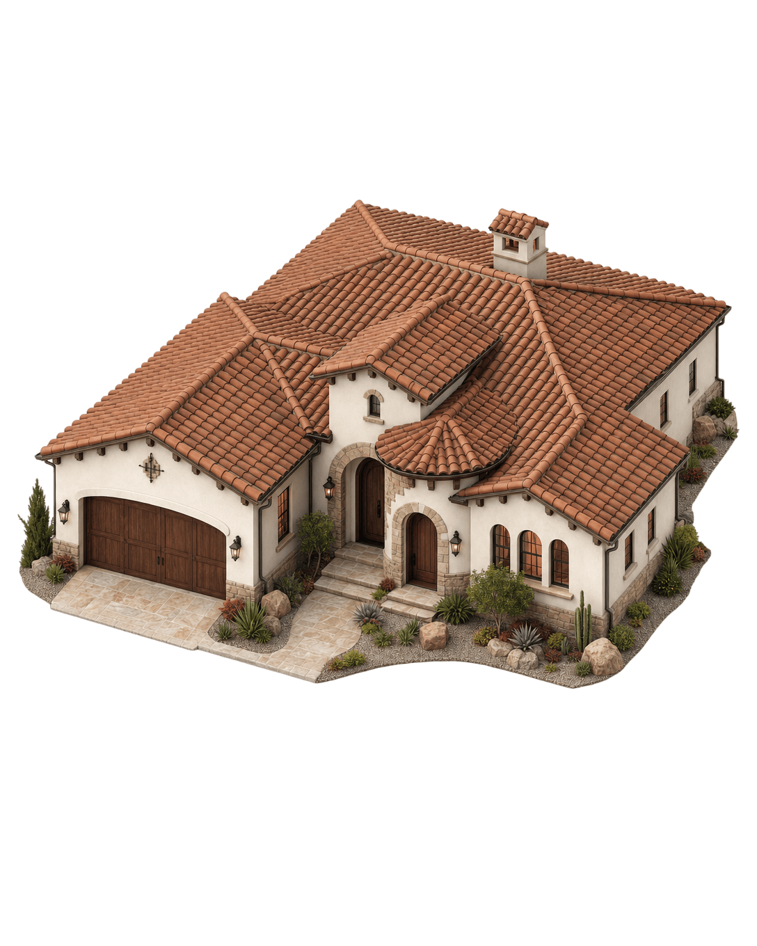 Alternate angle of a completed Quest Exteriors outdoor kitchen and patio cover